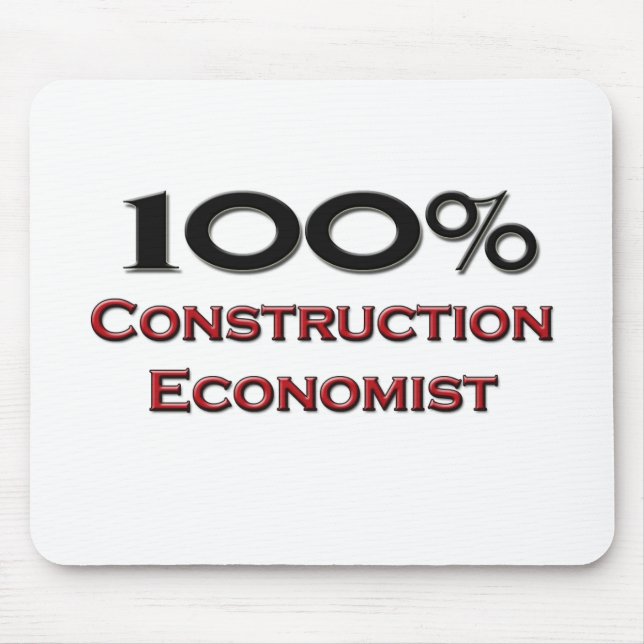 Tapis De Souris 100 % Économiste de la construction (Devant)