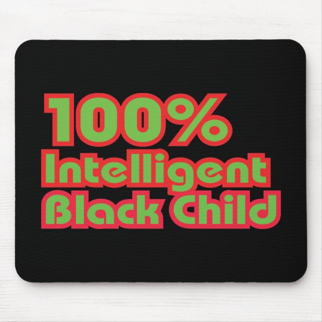 Tapis De Souris 100% Enfant noir intelligent (Devant)