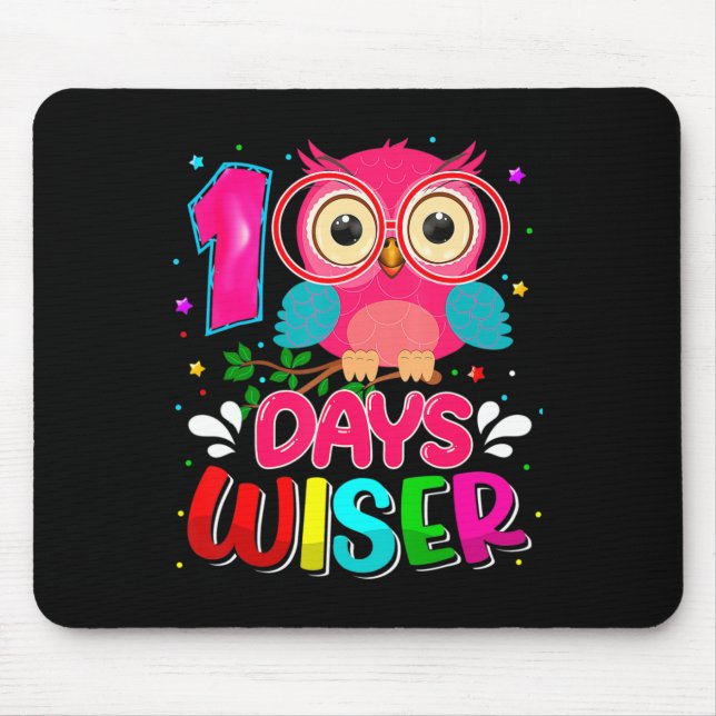Tapis De Souris 100 Jours Chouette Plus Sûre 100 Jours Plus Smarte (Devant)