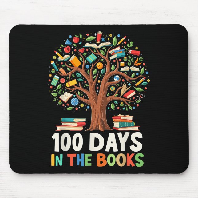 Tapis De Souris 100 Jours Dans Les Livres Lecture Enseignant 100èm (Devant)