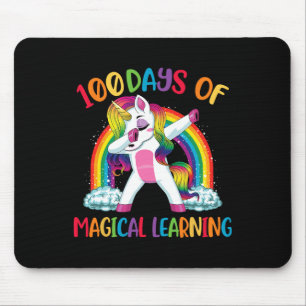 Tapis De Souris 100 jours d'apprentissage magique dabbing filles d