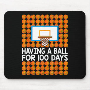 Tapis De Souris 100 Jours De Basket-Ball 100E Jour Boules Cadeau