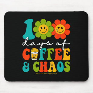 Tapis De Souris 100 Jours De Café Et D'Amme; Enseignant Du Chaos 1