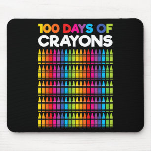 Tapis De Souris 100 Jours de Crayons pour les filles Enfants 100e