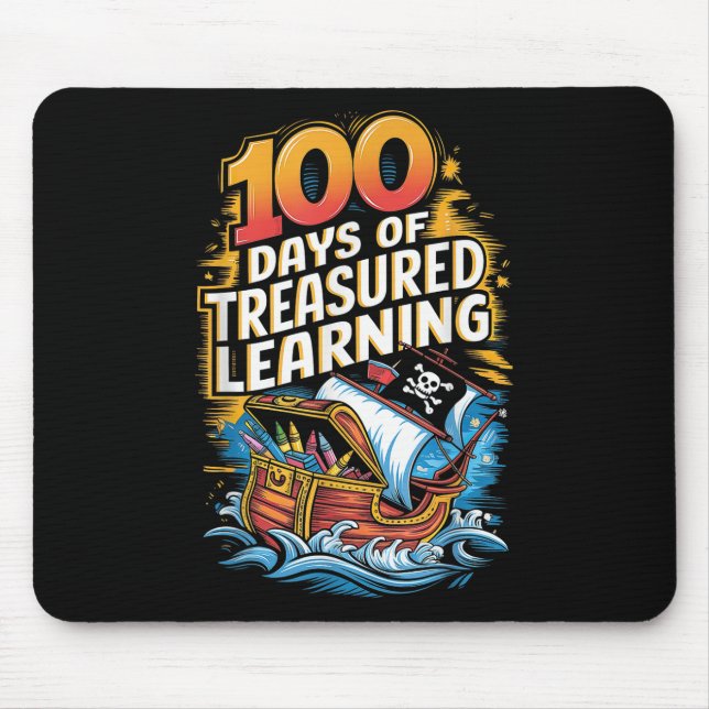 Tapis De Souris 100 Jours De Garçons D'École Enseignant 100ème Jou (Devant)