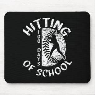 Tapis De Souris 100 Jours De Joueur De Baseball Scolaire Étudiant