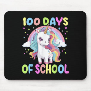 Tapis De Souris 100 Jours De L'École Unicorn Arc-En-Ciel Enseignan