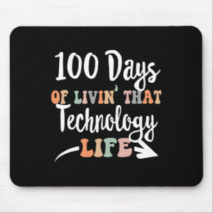 Tapis De Souris 100 Jours De Technologie 100E Jour D'École Pour Te