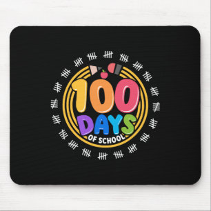 Tapis De Souris 100 Jours D'École 100E Jour Enseignant Coloré Et