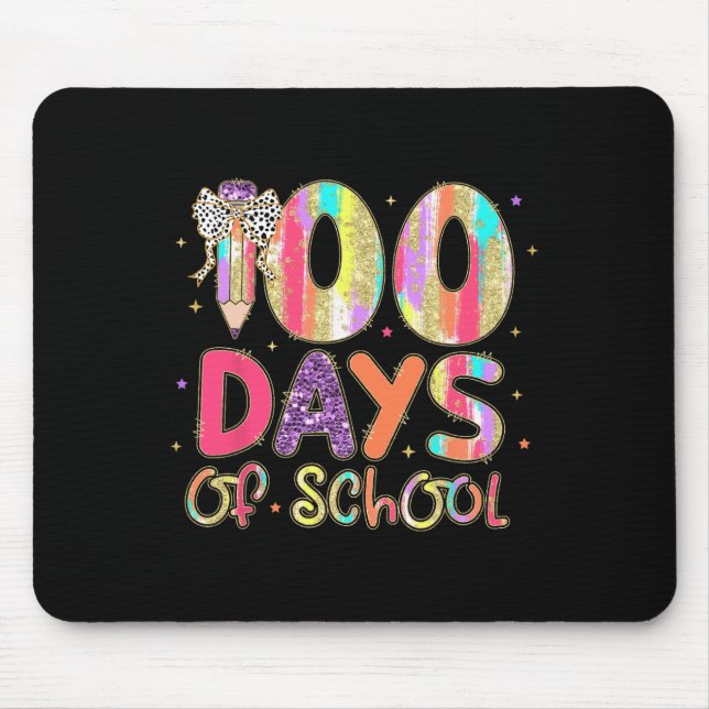 Tapis De Souris 100 Jours D'École Coquette Crayon Enseignants Cray (Devant)