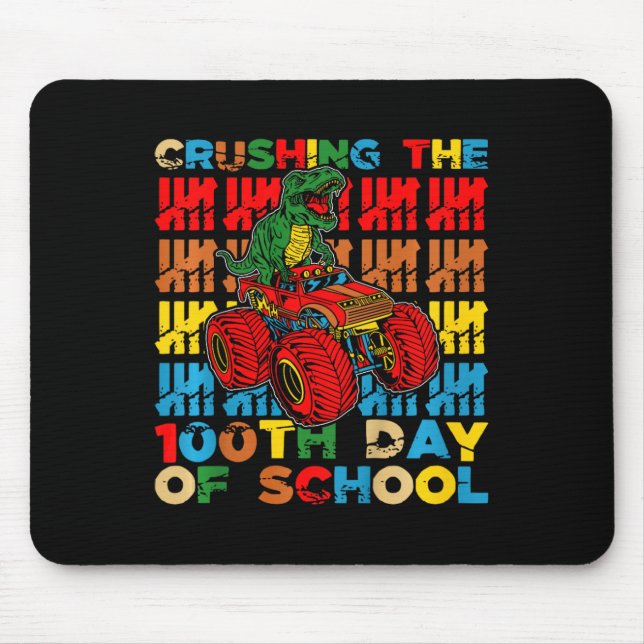 Tapis De Souris 100 Jours D'École Crushing Le 100E Jour De Schoo (Devant)