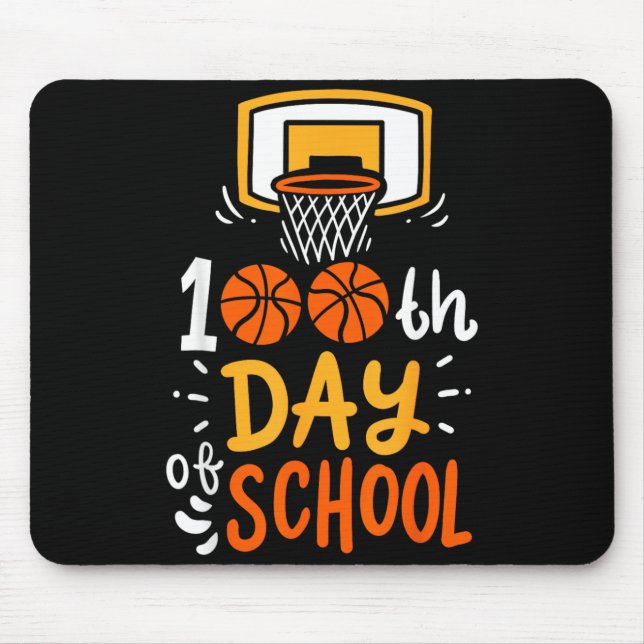 Tapis De Souris 100 jours d'école de baseball (Devant)