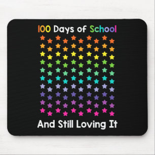 Tapis De Souris 100 Jours D'École Et Toujours Aimant Il Heureux