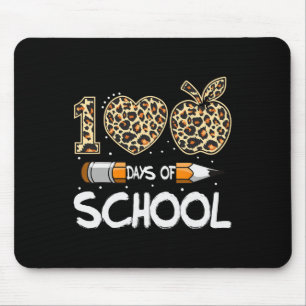 Tapis De Souris 100 Jours D'École Leopard Enseignant Enfants 100e