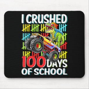 Tapis De Souris 100 Jours D'École T-rex Monster Truck 100e Jour O