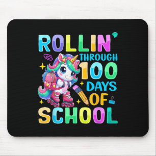 Tapis De Souris 100 Jours D'École Unicorn Girls 100ème Jour