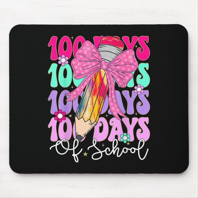 Tapis De Souris 100 Jours D'Enseignant 100E Jour D'École (Devant)
