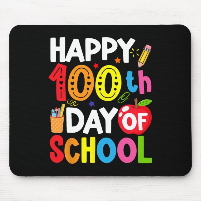 Tapis De Souris 100 Jours D'Enseignant Et D'Étudiant (Devant)