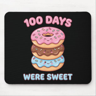 Tapis De Souris 100 jours étaient doux Kawaii Donut 100e jour d'éc