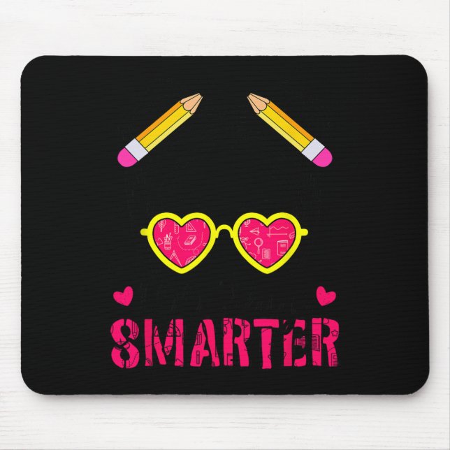 Tapis De Souris 100 Jours Filles plus intelligentes Messy Bun Chev (Devant)