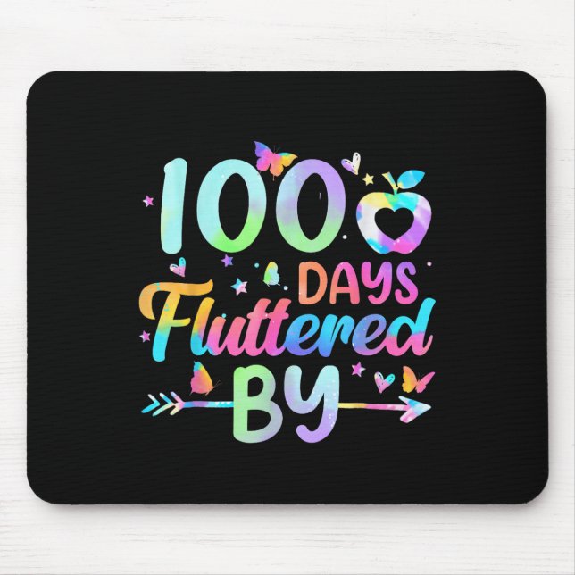 Tapis De Souris 100 Jours Fluttered By - 100th Day Of School (Devant)