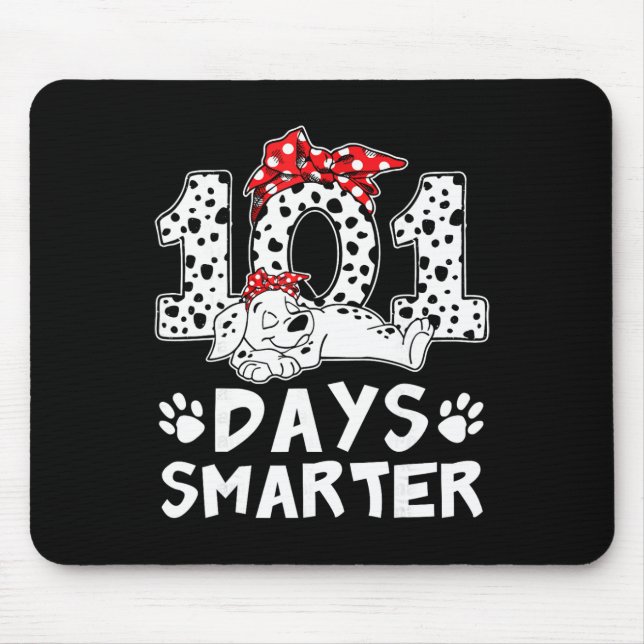 Tapis De Souris 100 jours plus intelligent 101 jours d'école Chien (Devant)