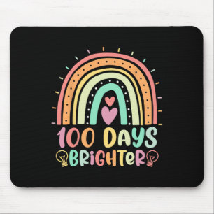 Tapis De Souris 100 Jours plus lumineux Arc-en-ciel Joyeux 100e Jo
