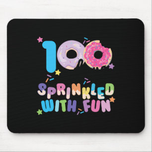 Tapis De Souris 100 Jours Saupoudrés De Donuts Amusants Joyeux 100