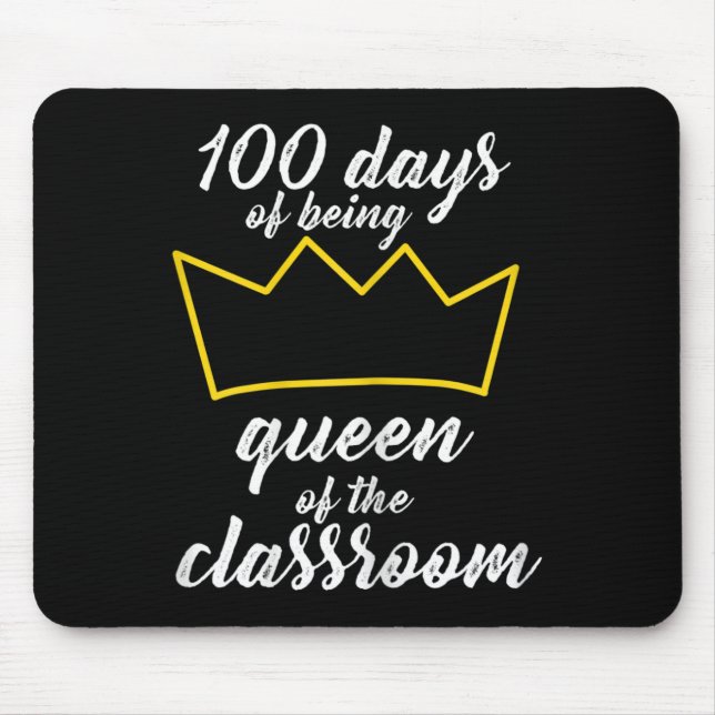 Tapis De Souris 100e jour de conception scolaire pour les enseigna (Devant)