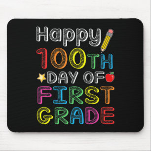 Tapis De Souris 100e Jour De Première Année - Coloré 100 Jours Cad