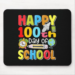 Tapis De Souris 100E Jour D'Enseignants Scolaires Enfants Joyeux 1