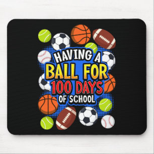 Tapis De Souris 100ème Jour De L'École Sketll Football Soccer Sell