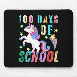 Tapis De Souris 100ème Jour De L'École Unicorn Enfants 100 Jours P