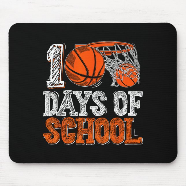 Tapis De Souris 100th Day Of School Basketball Kids 100 Days Of Sc (Devant)