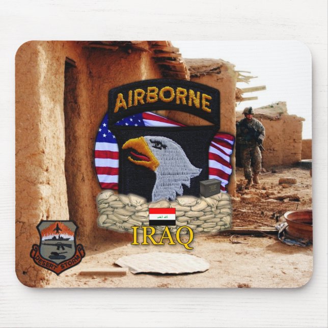 Tapis De Souris 101st Division Aéroportée de division d'ABN criant (Devant)