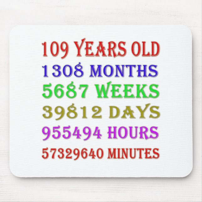 Tapis De Souris 109e anniversaire Jalons (Devant)