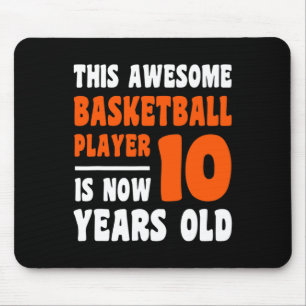 Tapis De Souris 10 ans Joyeux 10e anniversaire Basketball 10e Bi