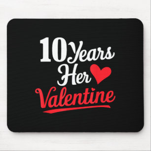 Tapis De Souris 10 ans Sa Saint-Valentin _ Couples Anniversaire Va