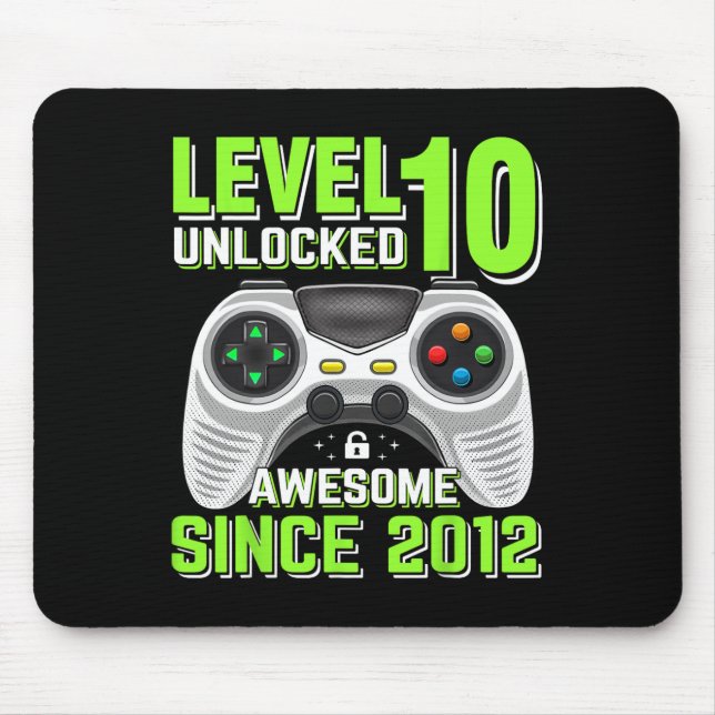 Tapis De Souris 10 Déverrouillé Awesome 2012 jeu vidéo 10e anniver (Devant)