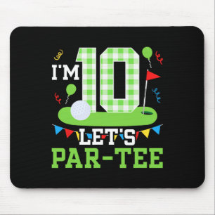 Tapis De Souris 10e Anniversaire Fête Golf Garçon Dix Anniversaire
