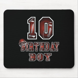 Tapis De Souris 10e anniversaire garçon 10 ans football amoureux