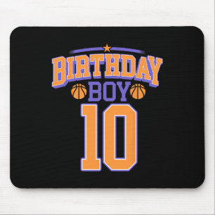 Tapis De Souris 10e anniversaire garçon Bysketbyll Lover 10 ans Bd