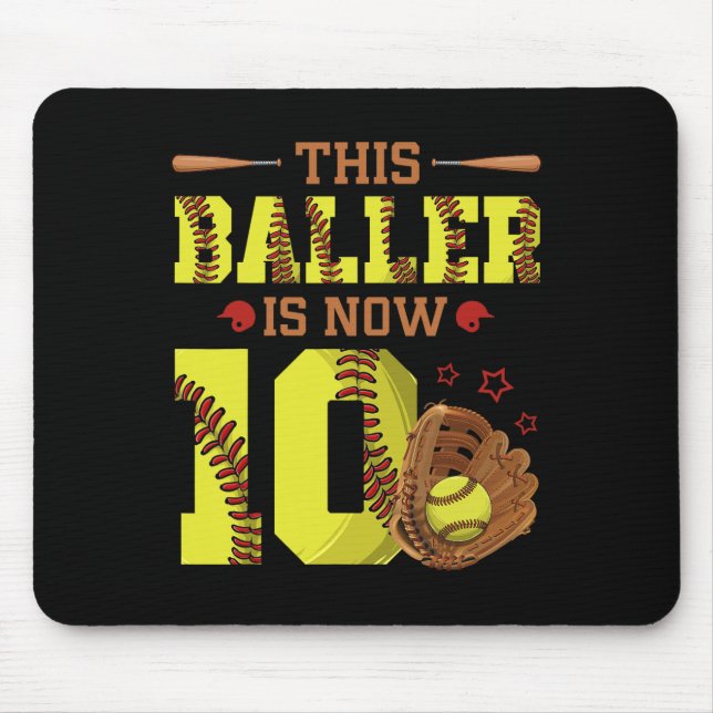 Tapis De Souris 10e anniversaire Softll Ce Ller a maintenant dix f (Devant)