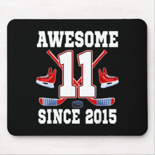 Tapis De Souris 11 Ans Incroyable Depuis Anniversaire Thème Hockey