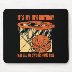 Tapis De Souris 11 ans Joyeux 11e anniversaire Basketball 11e Bi