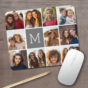 Tapis De Souris 11 Collage de photos - Grille minimale avec texte