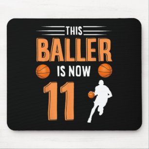 Tapis De Souris 11e Anniversaire Basketball - Ce Baller Est Mainte