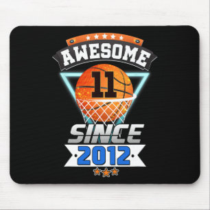 Tapis De Souris 11e Anniversaire Joueur De Basket-Ball Magnifique
