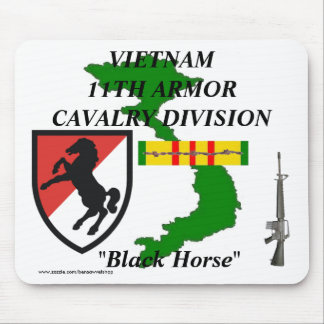Tapis De Souris 11e Armor Cav Vietnam Mousepad 1/w