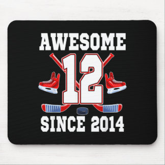 Tapis De Souris 12 Ans Incroyable Depuis 2014 Hockey Thème Anniver